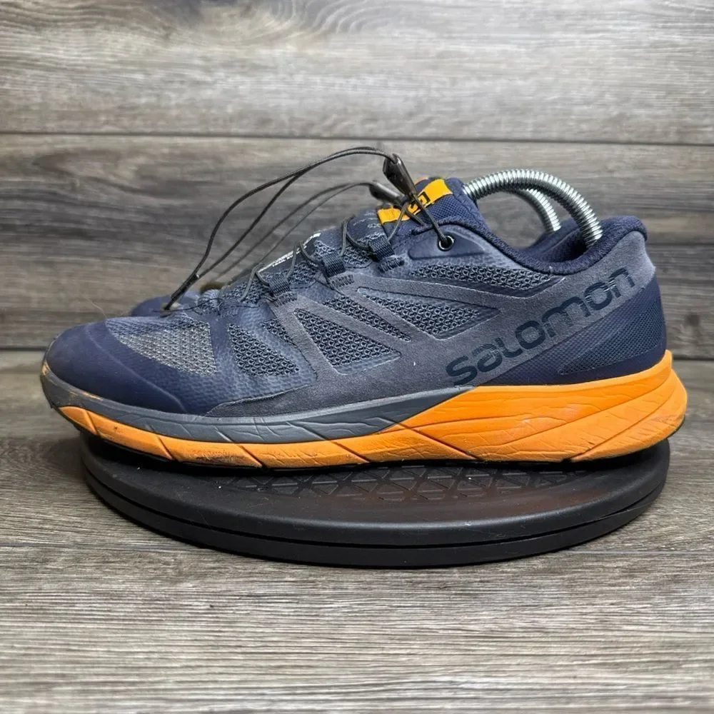 Salomon Sense Ride Athletic Trail Hiking Sneakers Shoes Blue/Orange Men’s Sz 9.5